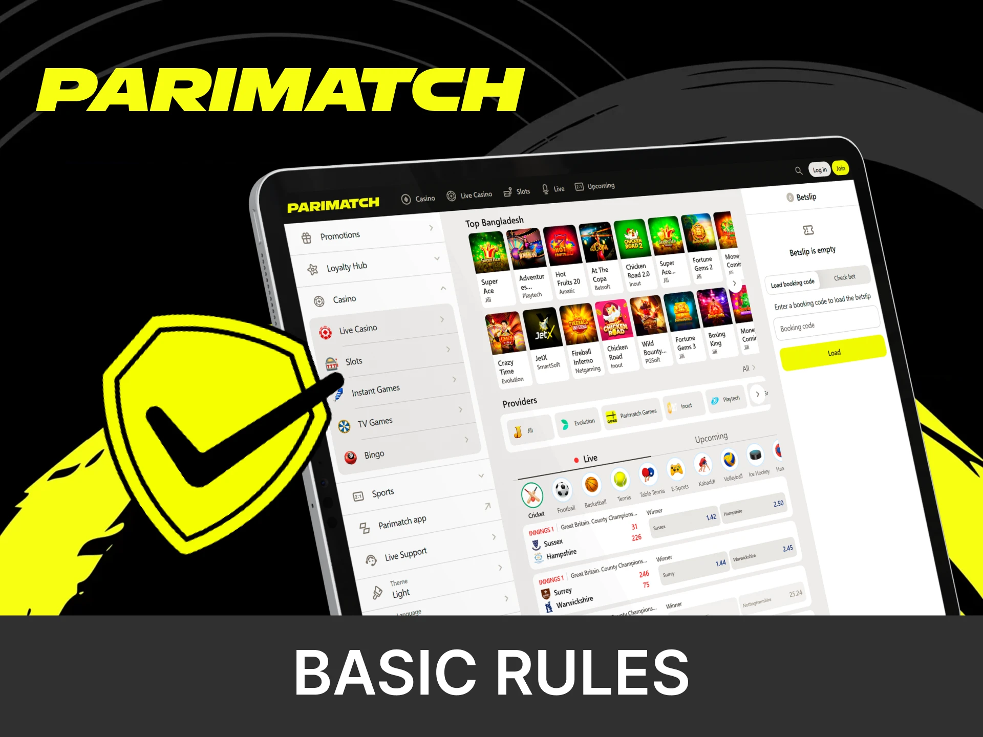 Parimatch ensures user safety with SSL encryption and strict verification.