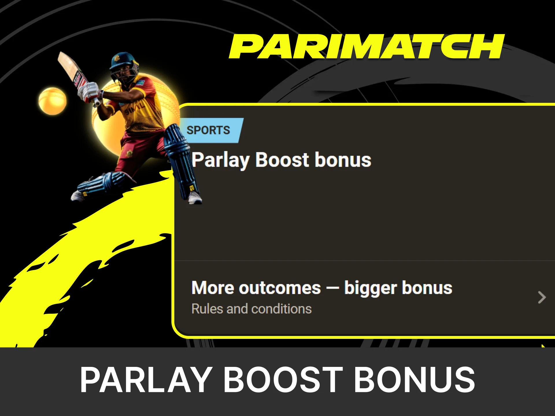 Parimatch gives Boost Parlay bonus for sports betting.