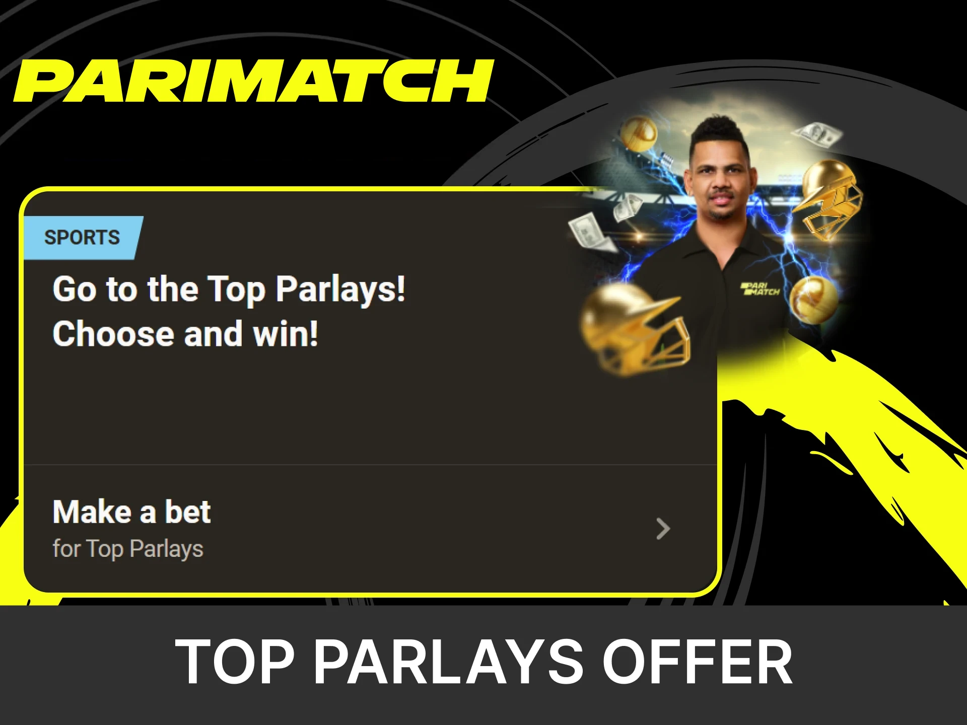 Get Parlay bonus for sports from Parimatch.