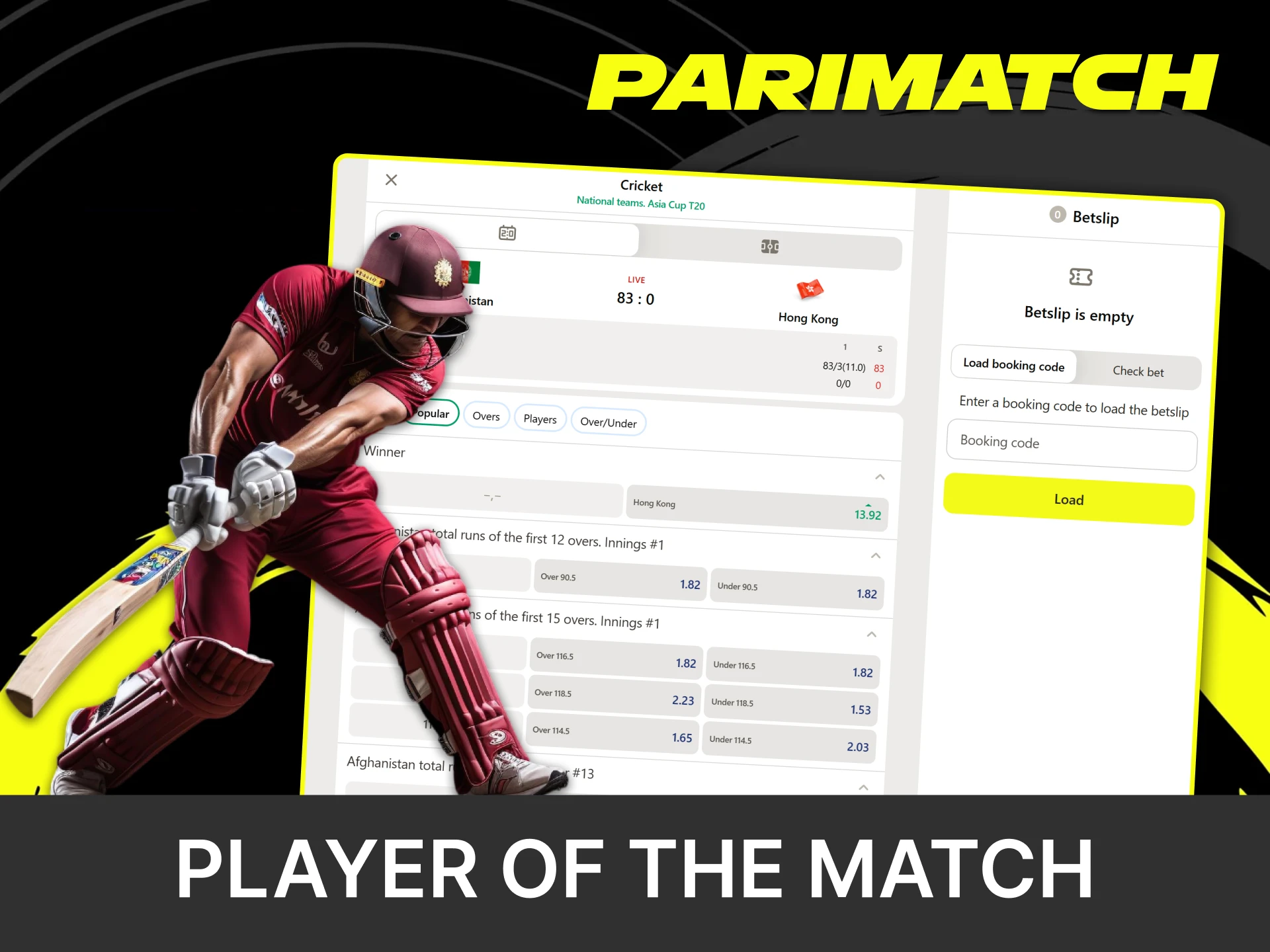 Place a bet on the player who will be the best in the specific match.