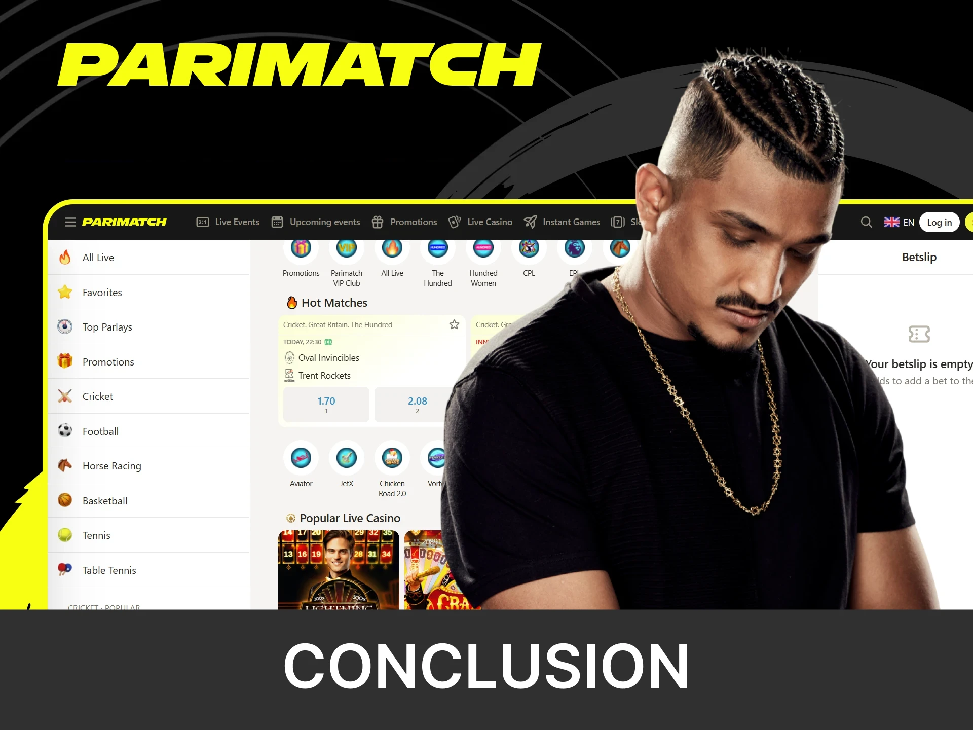 Divine is a rapper and official partner of Parimatch.