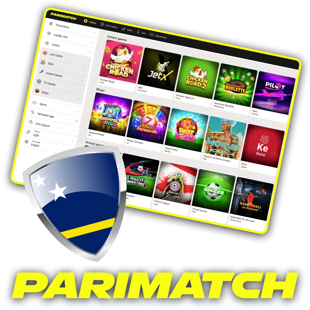 Parimatch is licensed by Curacao eGaming Commission.