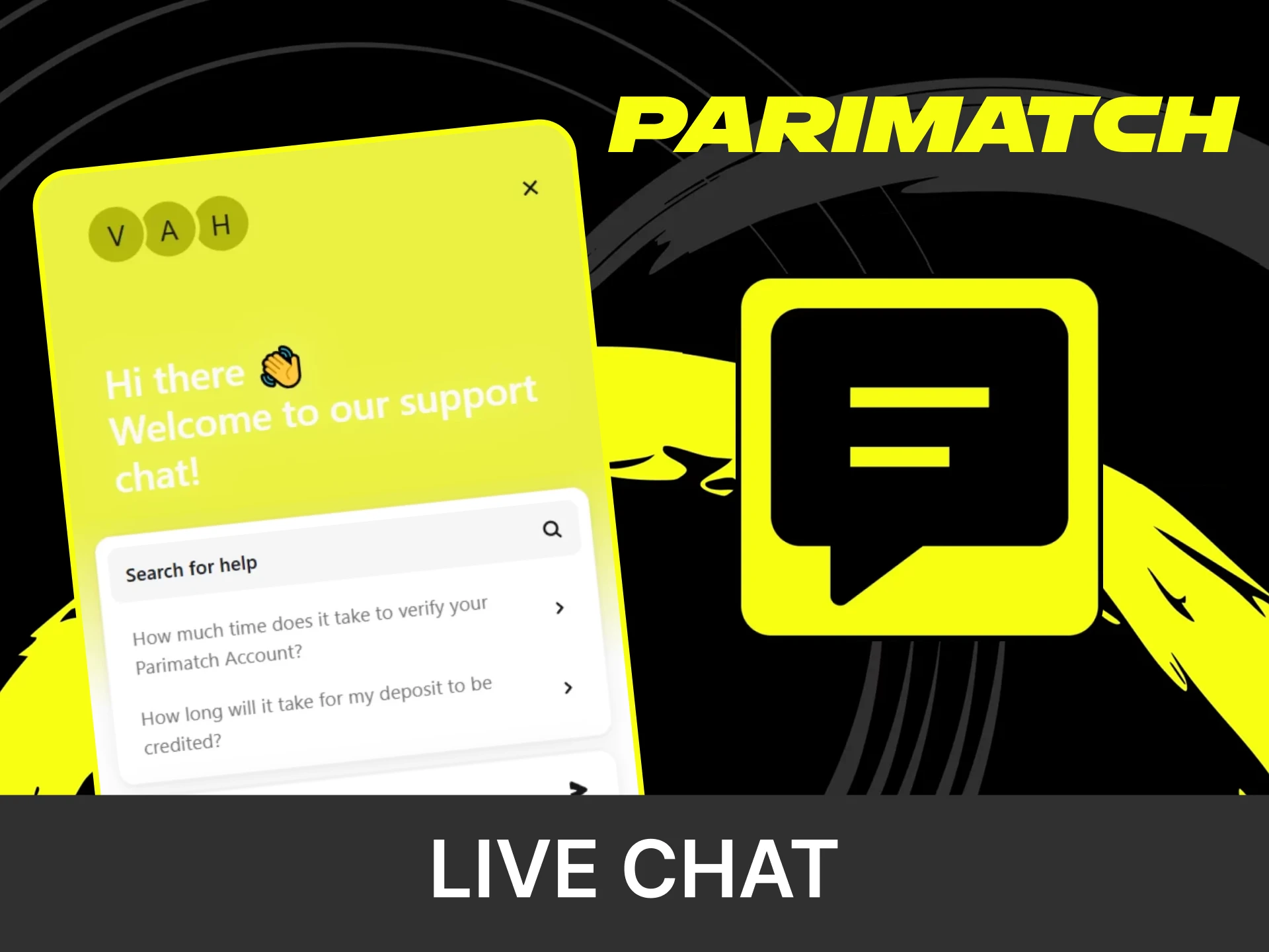 There is a chat with support on the Parimatch website.
