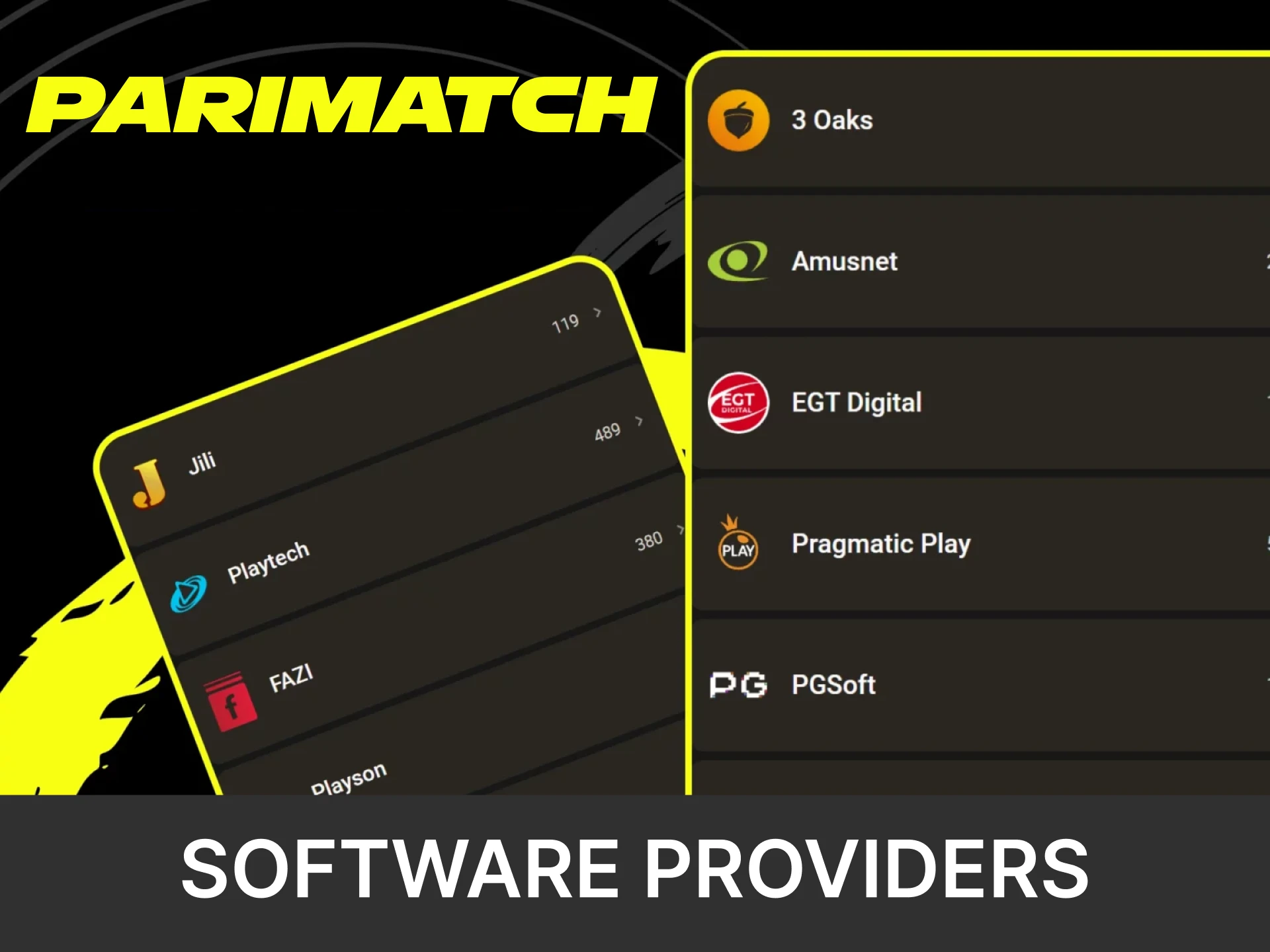 There are many casino game providers on Parimatch.