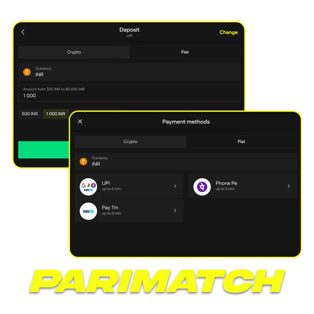 We will tell you about payment on the Parimatch website.